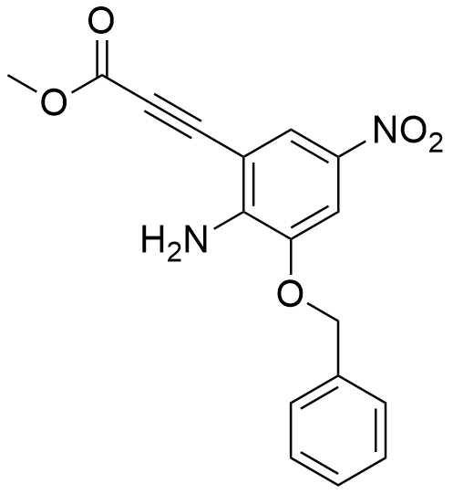 methyl 3-(2-amino-3-(benzyloxy)-5-nitrophenyl)propiolate